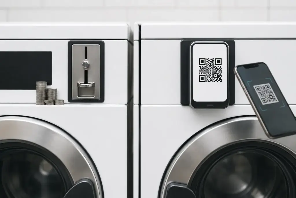 coin laundry vs cashless Malaysia