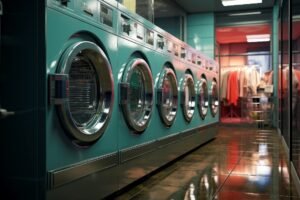 Vintage style commercial laundromat